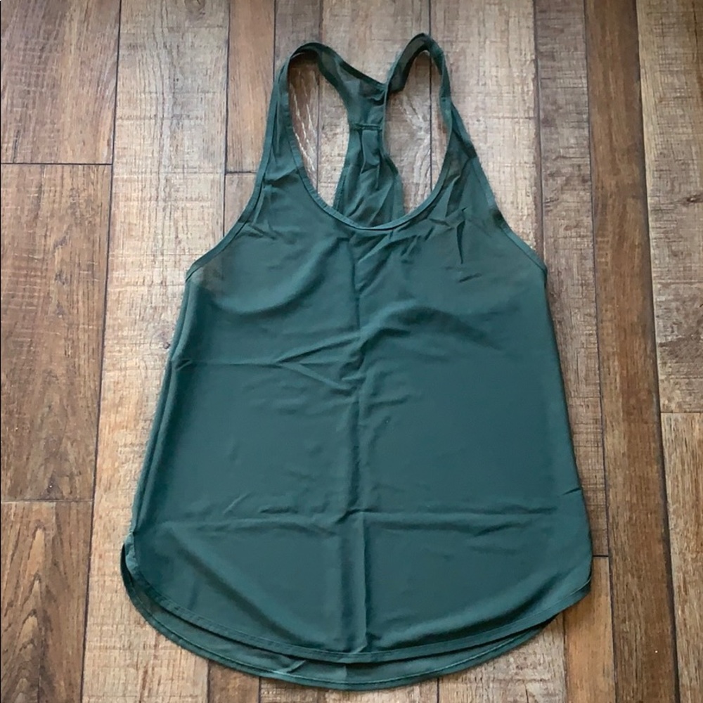 lululemon athletica Women's Racerback Tank Top in Dark Green